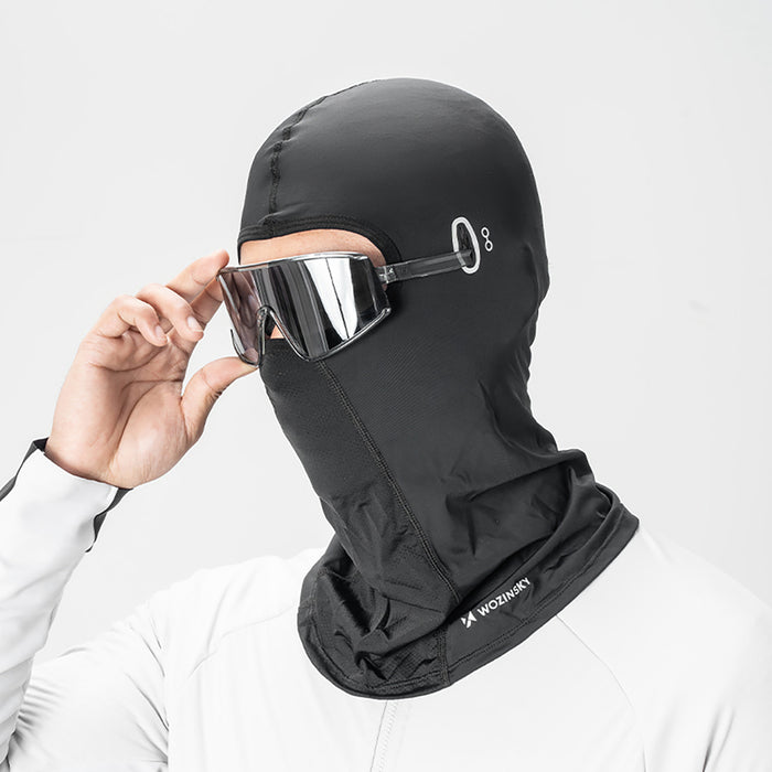 Wozinsky WKM-02B Balaclava Face Mask Motorcycle Bicycle Balaclava with Glasses Holes - Black