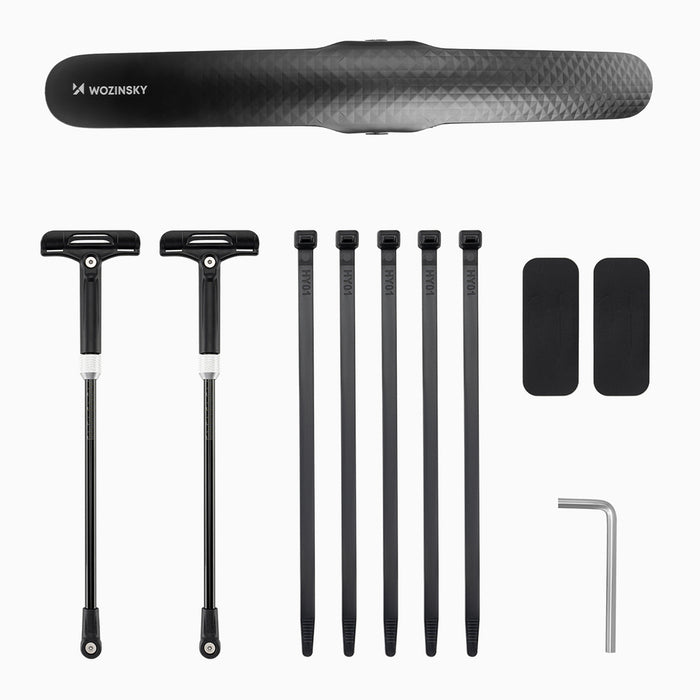 Wozinsky WBR-01 universal adjustable bicycle fender - black