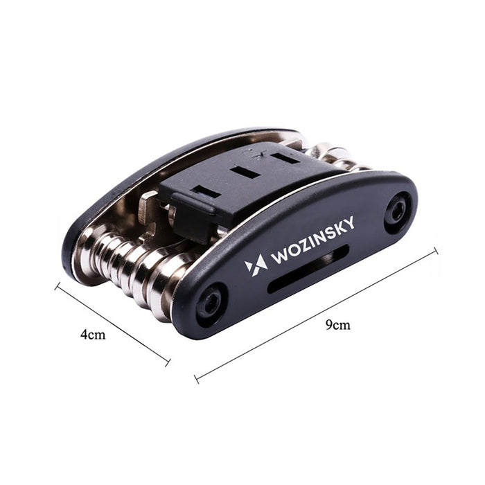 Wozinsky WWZ-01N 16-in-1 Multifunctional Bicycle Repair Tool Set - Black
