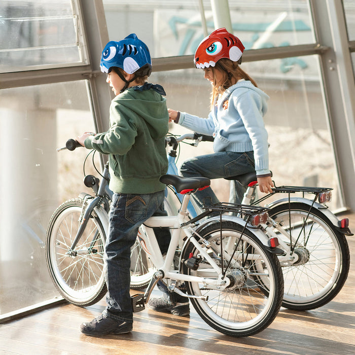 Wozinsky Children's Bike Helmet Dinosaur Pattern S - Red