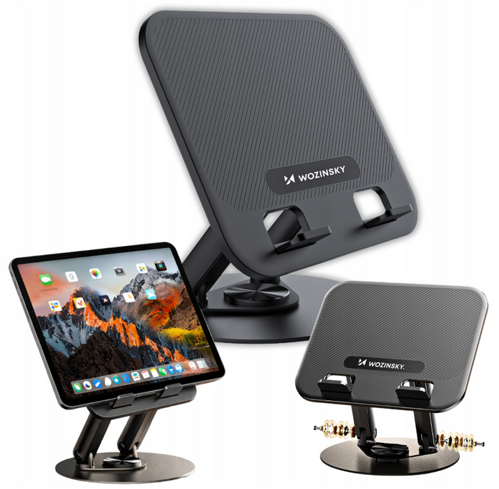 Wozinsky WRS-K75 swivel stand for laptop and tablet - black