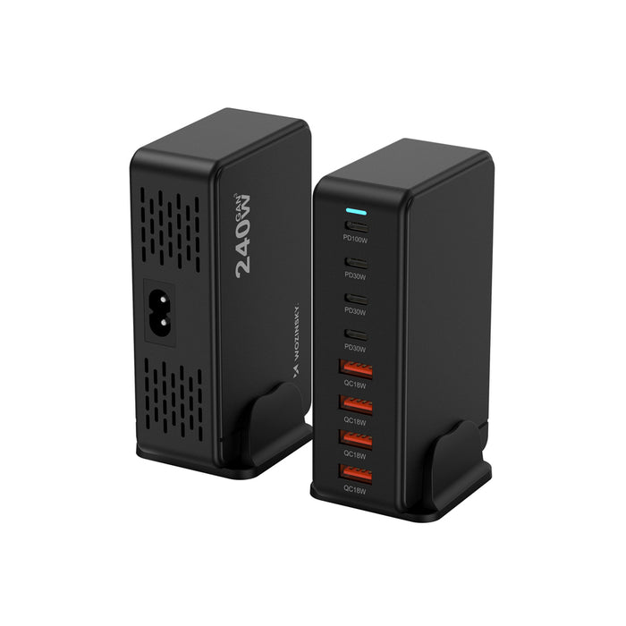 Wozinsky WSL-240 GaN QC3 Charging Station - 200W - Black