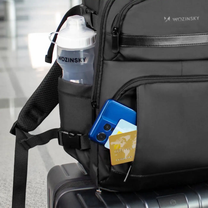 Wozinsky WPW-20L Travel Backpack with Laptop Pocket 40x20x25 cm for the Luggage Hold - Black