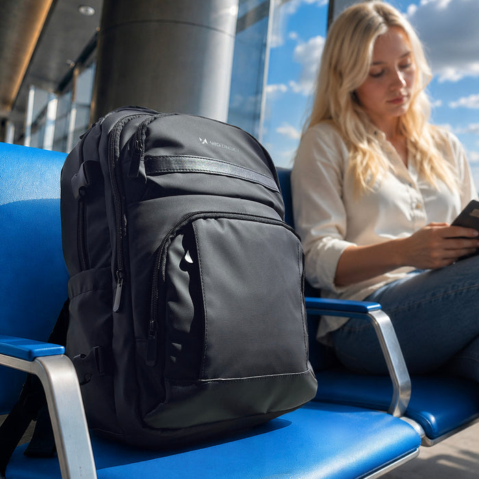 Wozinsky WPW-20L Backpack with Laptop Pocket for 15" Travel 40x20x25 cm for Hand Luggage - Black