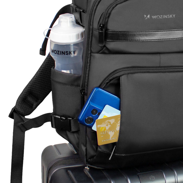 Wozinsky WPW-20L Travel Backpack with Laptop Pocket 40x20x25 cm for the Luggage Hold - Black