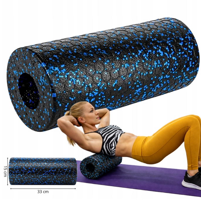Wozinsky WRM-33 Massage Roller Exercise Roller 33 cm - Black