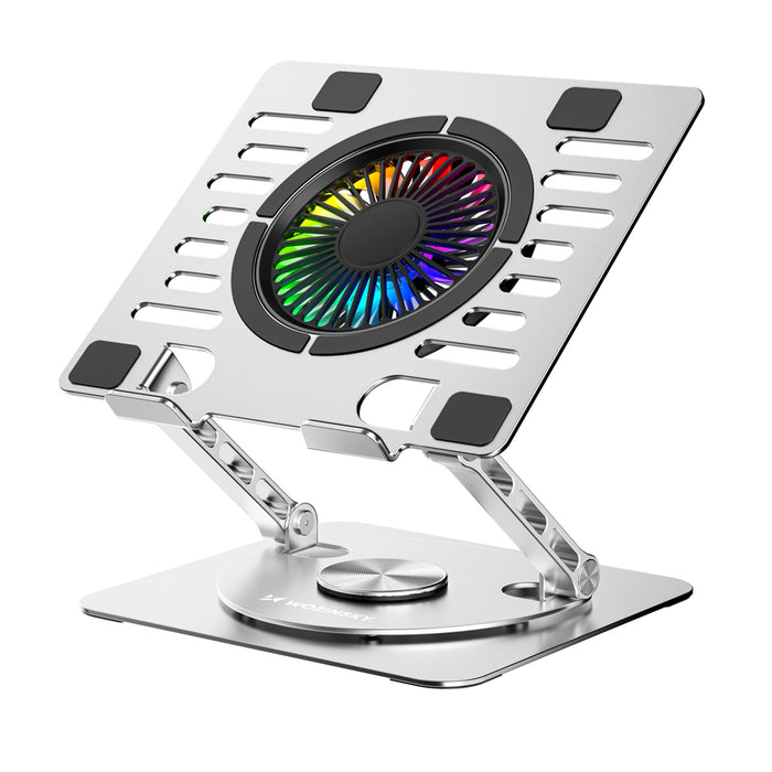 Wozinsky WDCX-X16-AS CoolBase RGB 360° cooling stand for laptop and tablet - silver