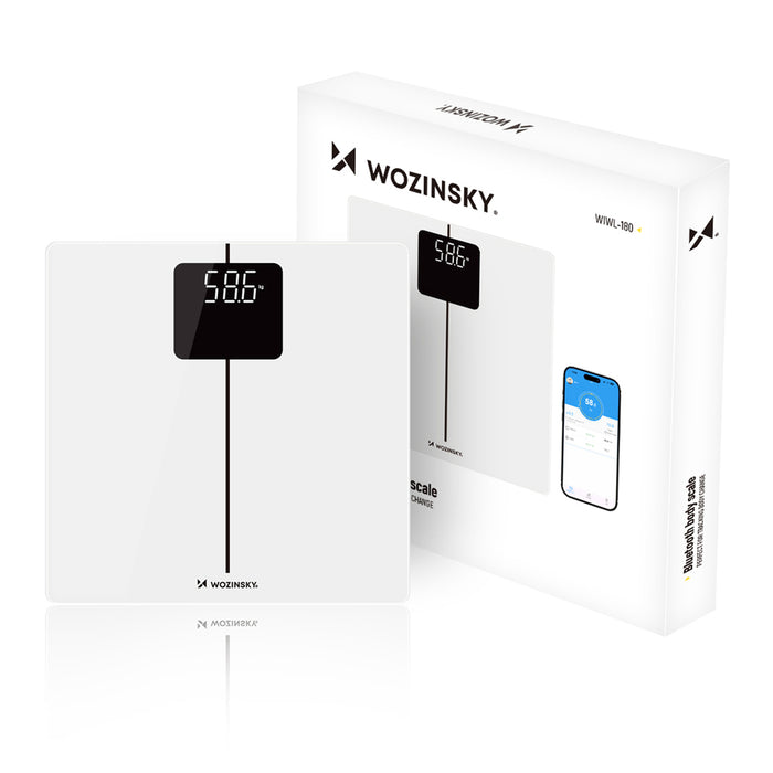 Wozinsky WIWL-180 Smart Bluetooth Bathroom Scale - White