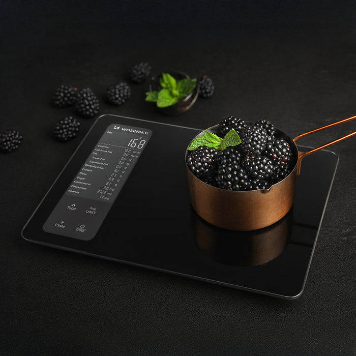 Wozinsky WIK-16 Smart Kitchen Scale with Digital Display, Bluetooth App - Black