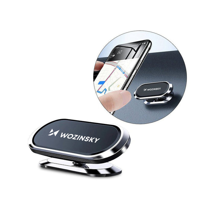 Wozinsky Self-Adhesive Magnetic Car Mount 360 for Dashboard Silver (WMH-06)