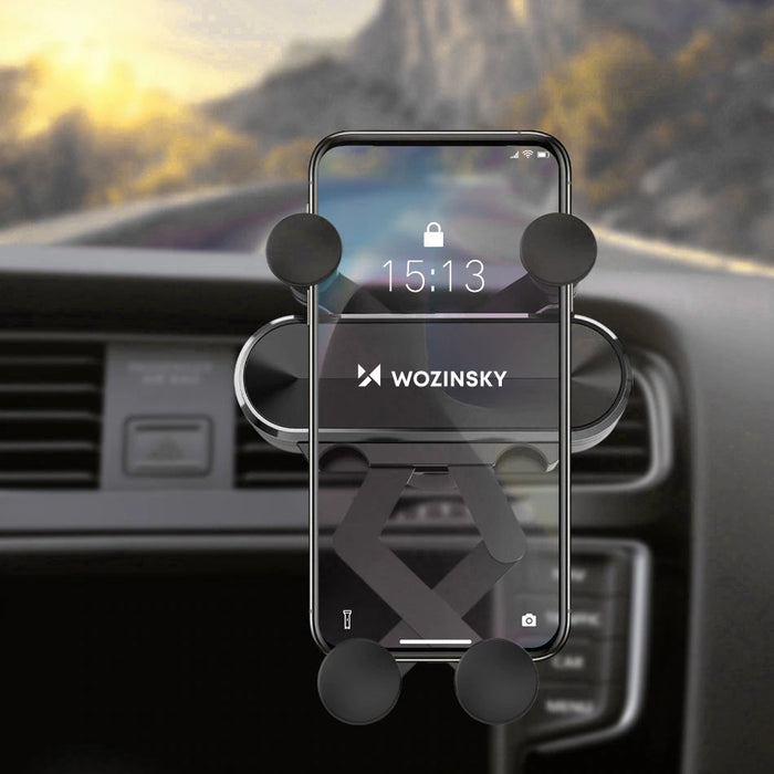 Wozinsky gravity car phone holder for air vent black (WCH-05)