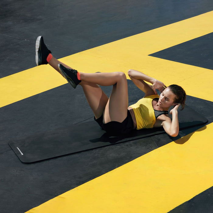 Wozinsky exercise mat 181 x 63 x 0.9 cm thick gymnastic yoga mat black