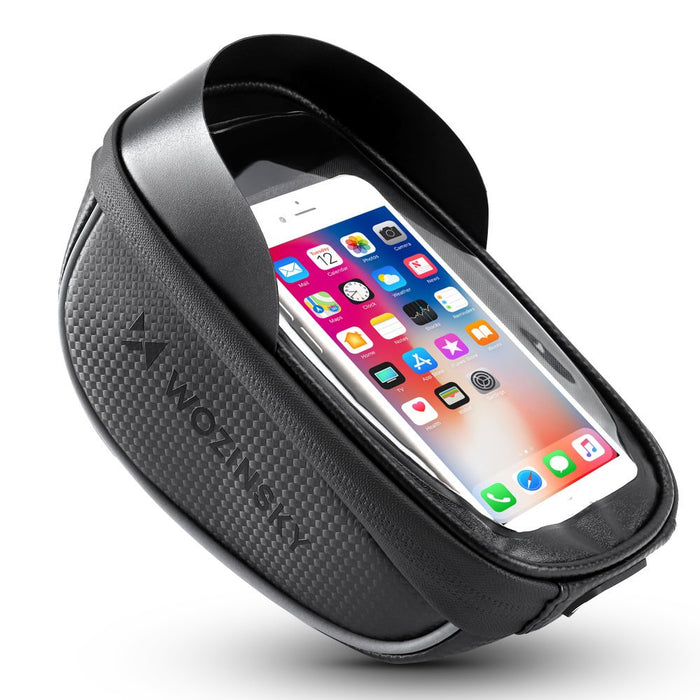 Wozinsky bike handlebar bag with phone case 1l black (WBB16BK)
