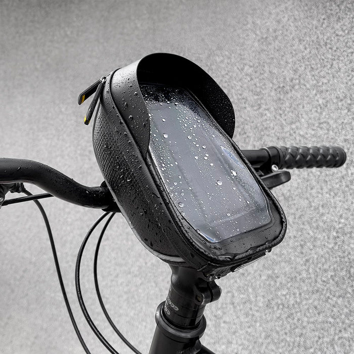Wozinsky bike handlebar bag with phone case 1l black (WBB16BK)