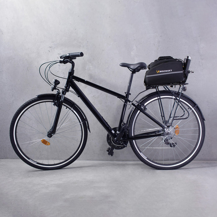 Wozinsky large bike rack bag 35l + rain cover black (WBB19BK)