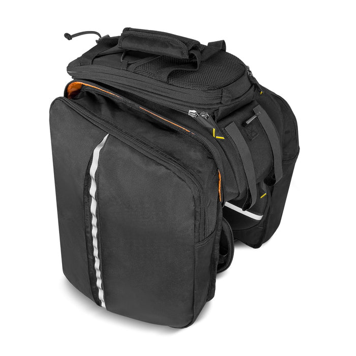 Wozinsky large bike rack bag 35l + rain cover black (WBB19BK)