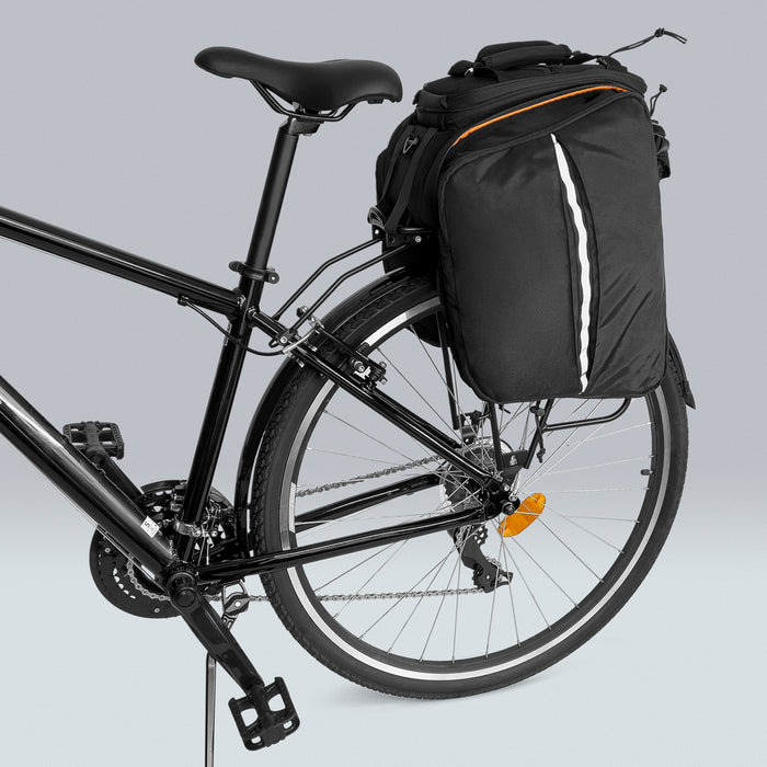 Wozinsky large bike rack bag 35l + rain cover black (WBB19BK)