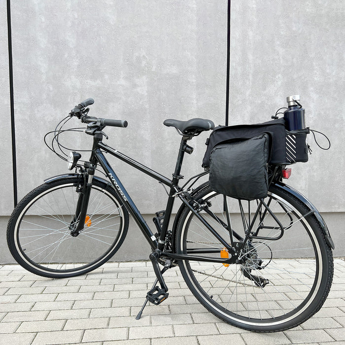 Wozinsky Bike Pannier Rack Bag with Shoulder Strap 9L (Rain Cover Included) Black (WBB22BK)