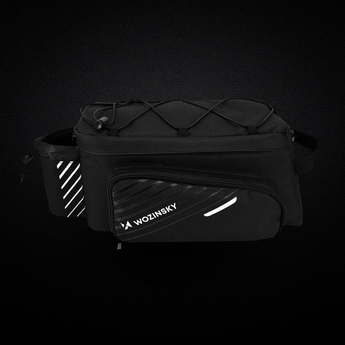Wozinsky Bike Pannier Rack Bag with Shoulder Strap 9L (Rain Cover Included) Black (WBB22BK)