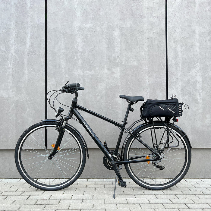 Wozinsky Bike Pannier Rack Bag with Shoulder Strap 9L (Rain Cover Included) Black (WBB22BK)