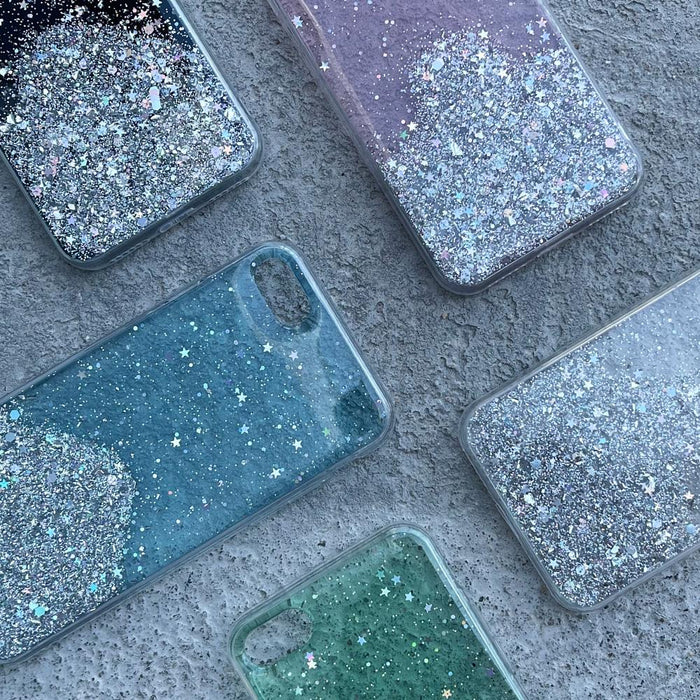 Wozinsky Star Glitter Shining Cover for Samsung Galaxy M51 transparent