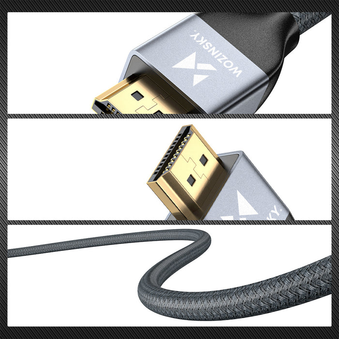 Wozinsky HDMI 2.1 Cable 8K 60 Hz 48 Gbps / 4K 120 Hz / 2K 144 Hz 3 m Silver (WHDMI-30)