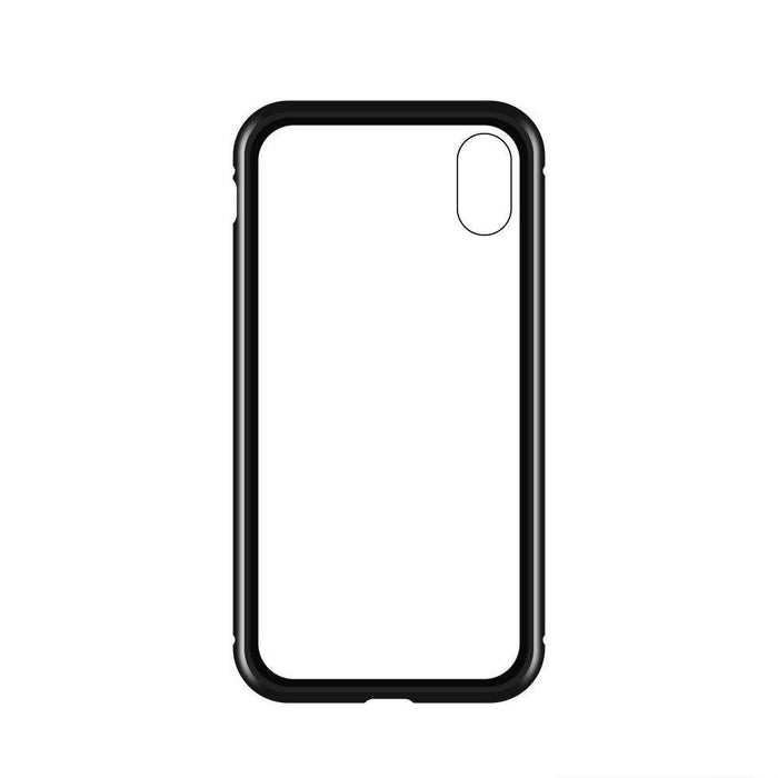 Wozinsky Full Magnetic Case Full Body Front and Back Cover with built-in glass for Vivo X60 black-transparent