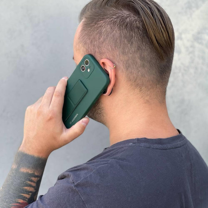 Wozinsky Kickstand Case silicone case with stand Samsung Galaxy A72 4G yellow