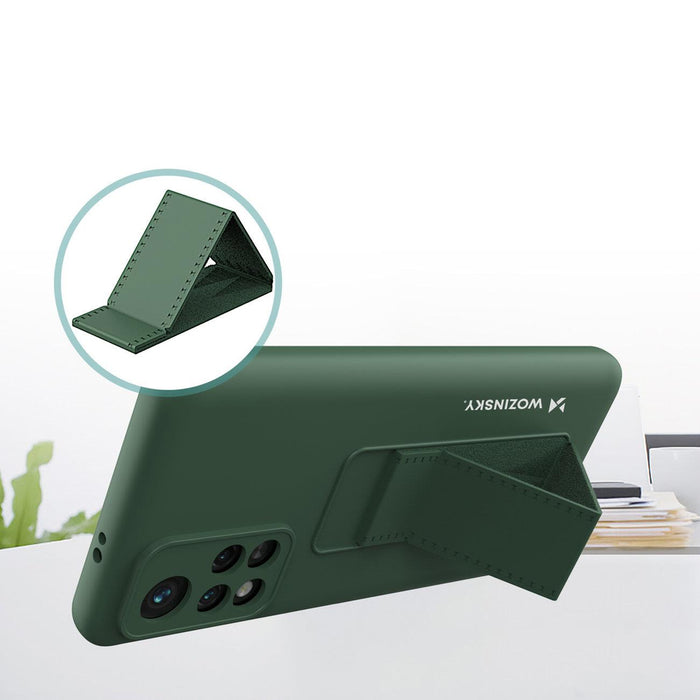 Wozinsky Kickstand Case silicone case with stand Xiaomi Redmi 10 case navy blue