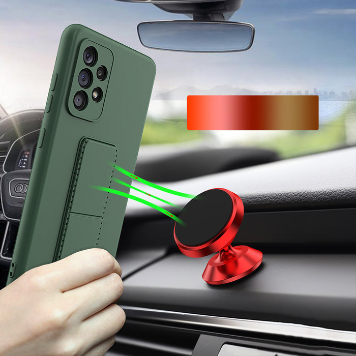 Wozinsky Kickstand Case silicone case with stand for Samsung Galaxy A73 black