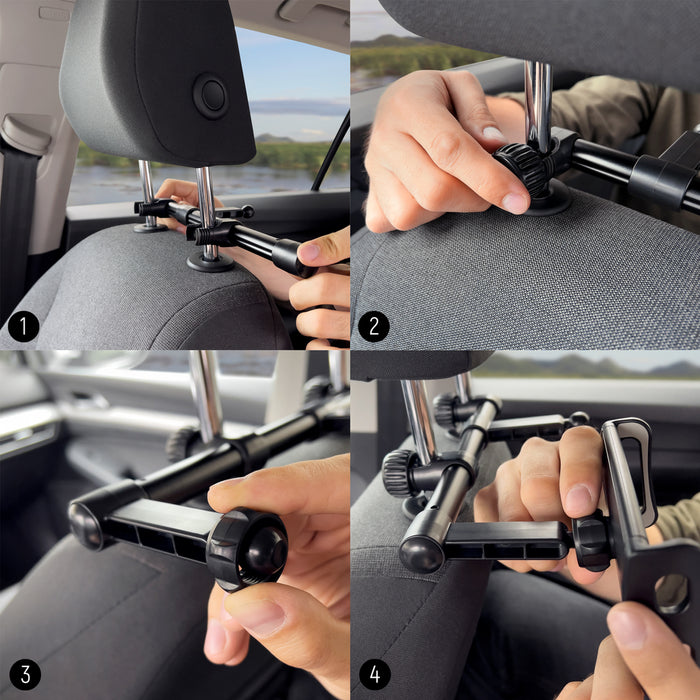 Wozinsky Double Headrest Car Phone Holder Black (WTHBK1)