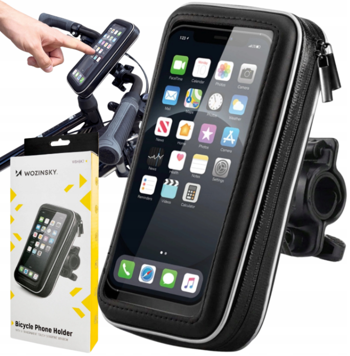 Wozinsky phone holder for bike, motorcycle, scooter black (WBHBK7)