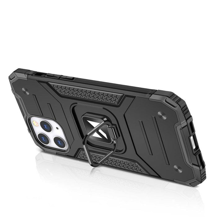 Wozinsky Ring Armor iPhone 14 Pro case armored cover magnetic holder ring gold