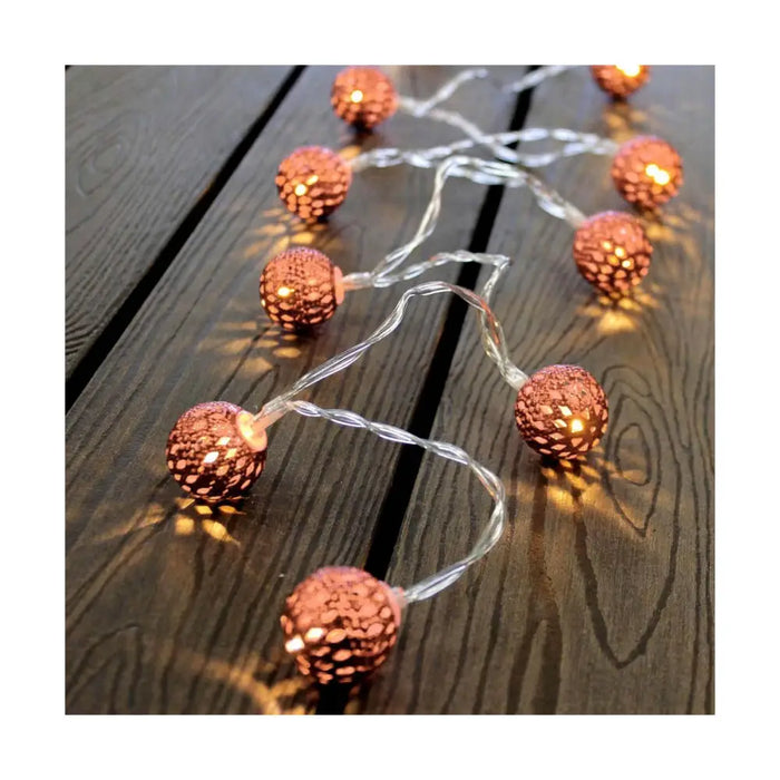 Wreath of LED Lights Decorative Lighting Copper - Декорация и Осветление<<<Дом Градина<<<BigBuy&&&LED