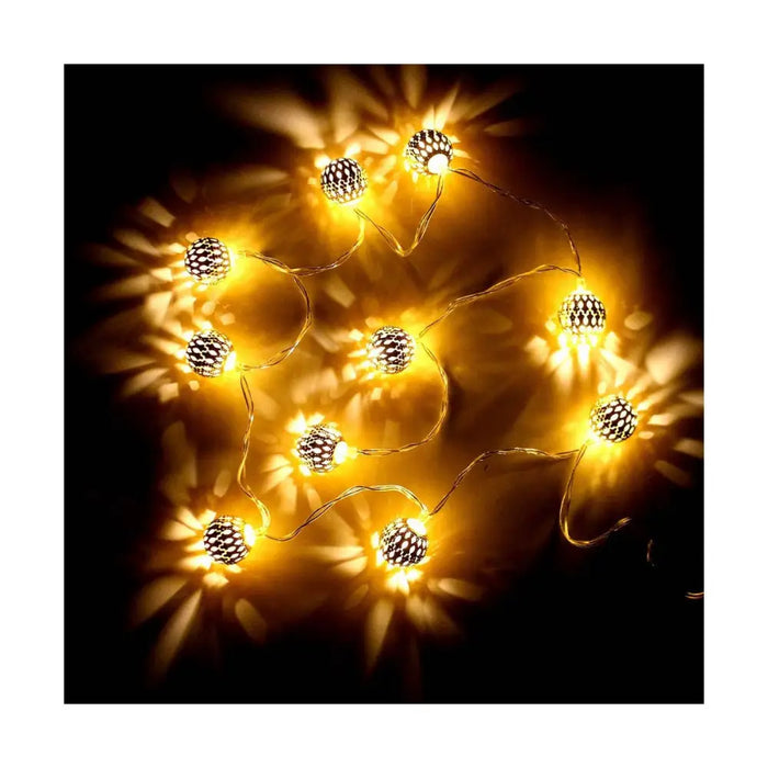 Wreath of LED Lights Decorative Lighting Gold - LED Осветление<<<Декорация и Осветление<<<Дом Градина<<<BigBuy