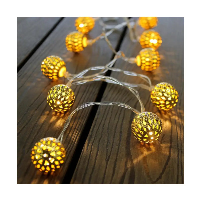 Wreath of LED Lights Decorative Lighting Gold - LED Осветление<<<Декорация и Осветление<<<Дом Градина<<<BigBuy