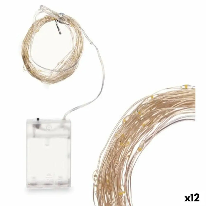 Wreath of LED Lights Gift Decor White Warm light 10,4 m 16 x 10 x 6 cm (12 Units) - Декорация и Осветление<<<Дом