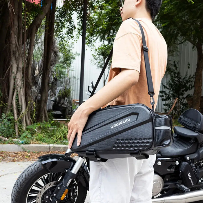 WYA36Y7S Bike Pannier Bag with Long Strap and Expandable Side Pockets - Black - Sport products<<<HurtelXML