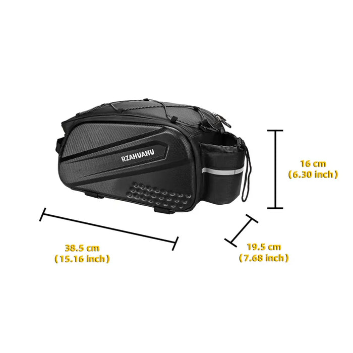 WYA36Y7S Bike Pannier Bag with Long Strap and Expandable Side Pockets - Black - Sport products<<<HurtelXML
