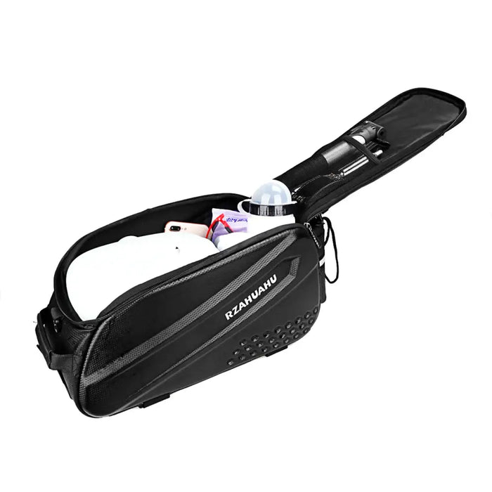 WYA36Y7S Bike Pannier Bag with Long Strap and Expandable Side Pockets - Black - Sport products<<<HurtelXML