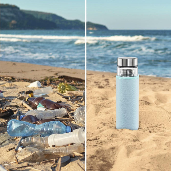 Xavax To Go Glass Bottle 450 ml Protective Case Strainer - Бутилки<<<Продукти за дома<<<ValiAPI&&&Термоси<<<За