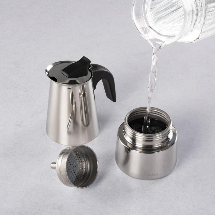 XAVAX 4-Cup Stainless Steel Espresso Maker, 111274