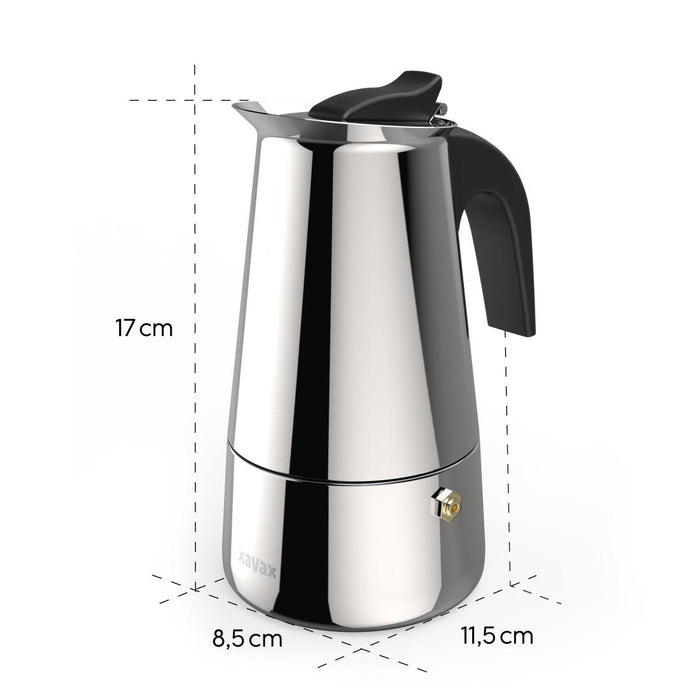 XAVAX 4-Cup Stainless Steel Espresso Maker, 111274