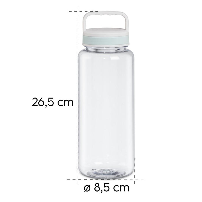 Xavax To Go liquid bottle, 1250 ml, plastic, light, transparent