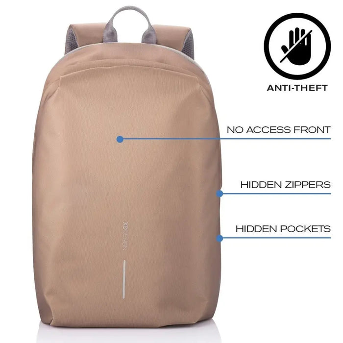 XD DESIGN ANTI-THEFT BACKPACK BOBBY SOFT BROWN P/N: P705.796 - RucksacksBAG-PLE<<<LuggageBAG<<<ActionPL