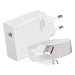 Xiaomi BHR9465EU 67W 6.2A USB-A wall charger with USB-C cable - white - Cell phone USB charger<<<HurtelXML&&&Xiaomi ECO