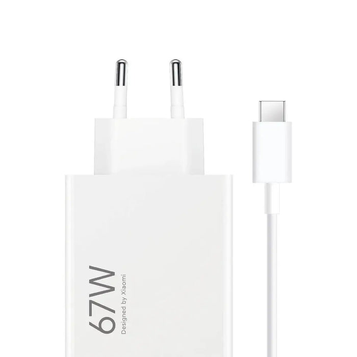 Xiaomi BHR9465EU 67W 6.2A USB-A wall charger with USB-C cable - white - Cell phone USB charger<<<HurtelXML&&&Xiaomi ECO