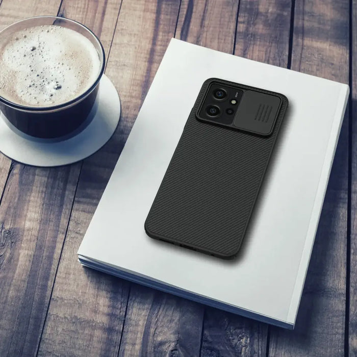Xiaomi Redmi Note 12 Armored Case with Nillkin CamShield Case - Black - Cell phone cases and covers<<<HurtelXML