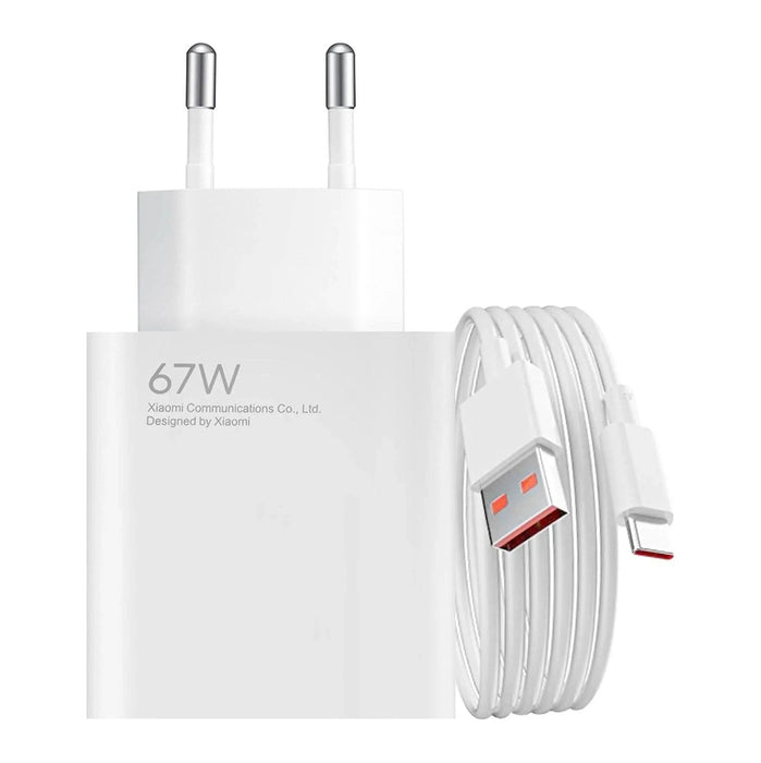 Xiaomi BHR9465EU 67W 6.2A USB-A wall charger with USB-C cable - white