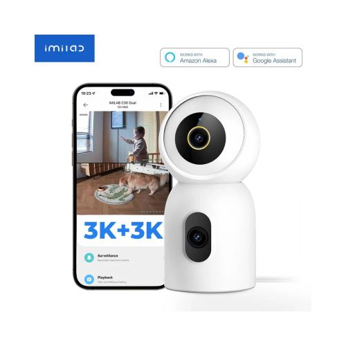 Xiaomi IMILAB C30 Dual Home Security Camera, Night Vision, 360, 3K+3K White EU CMSXJ111A